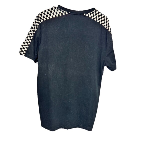 Robin Ruth NYPD Checkered Sleeve T-Shirt Black Large Police Department Logo - Picture 4 of 4